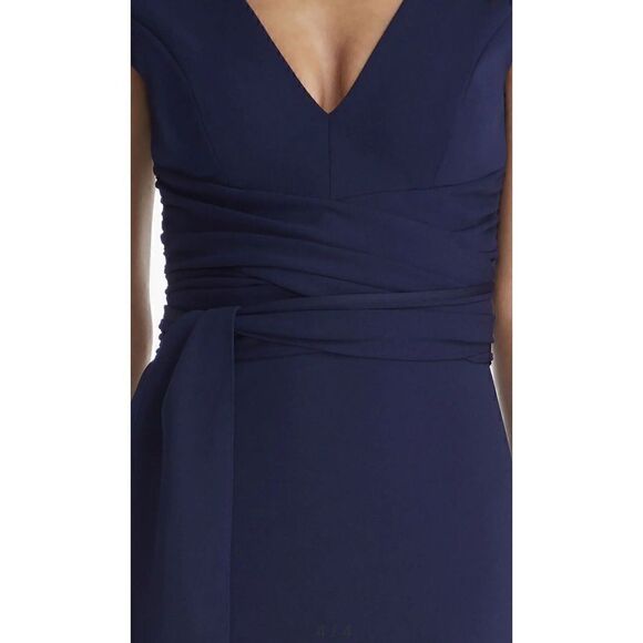 Dress the Population Dana Wrap Waist Cocktail Dress in Navy Size X-Large. $188. - Picture 4 of 9